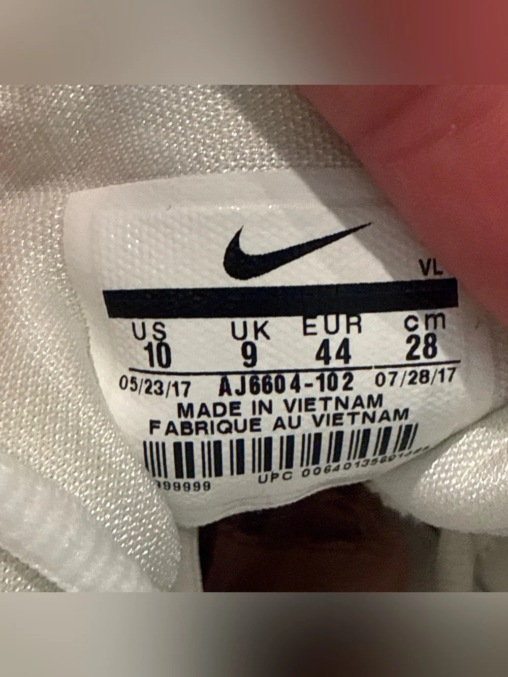 Size 10 Nike Alpha Menace Pro Mid TD Football Cleats White AJ6604-102